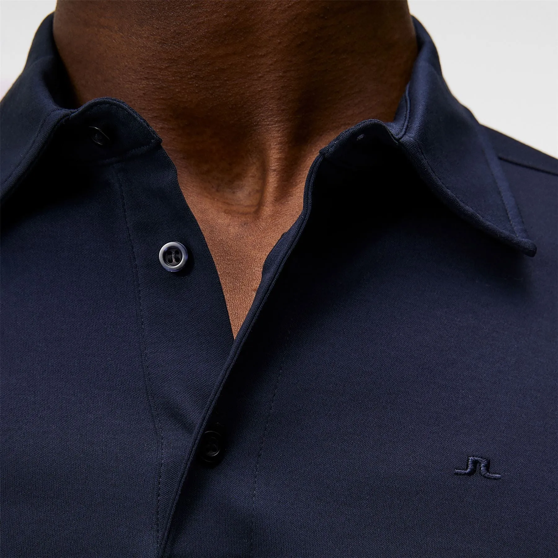 Asher Regular Fit LS Cotton Polo JL Navy - SS24