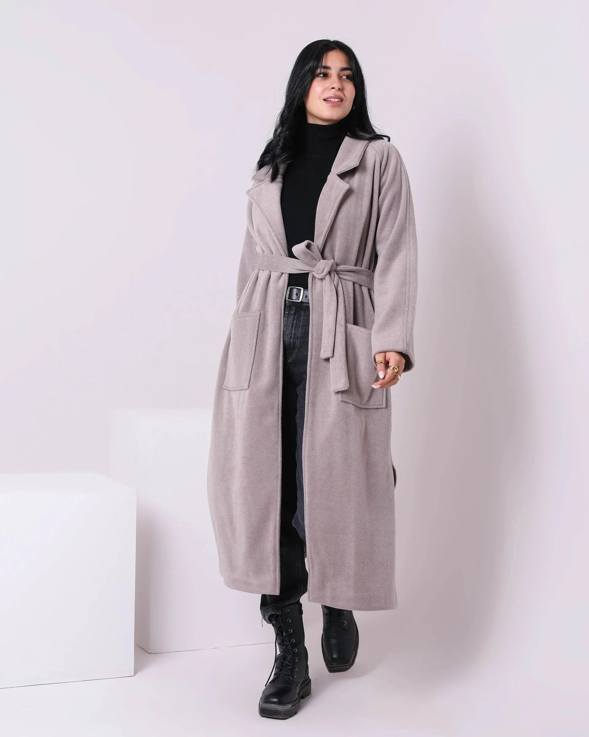 Belted Wool Coat (W710) - Just4Women