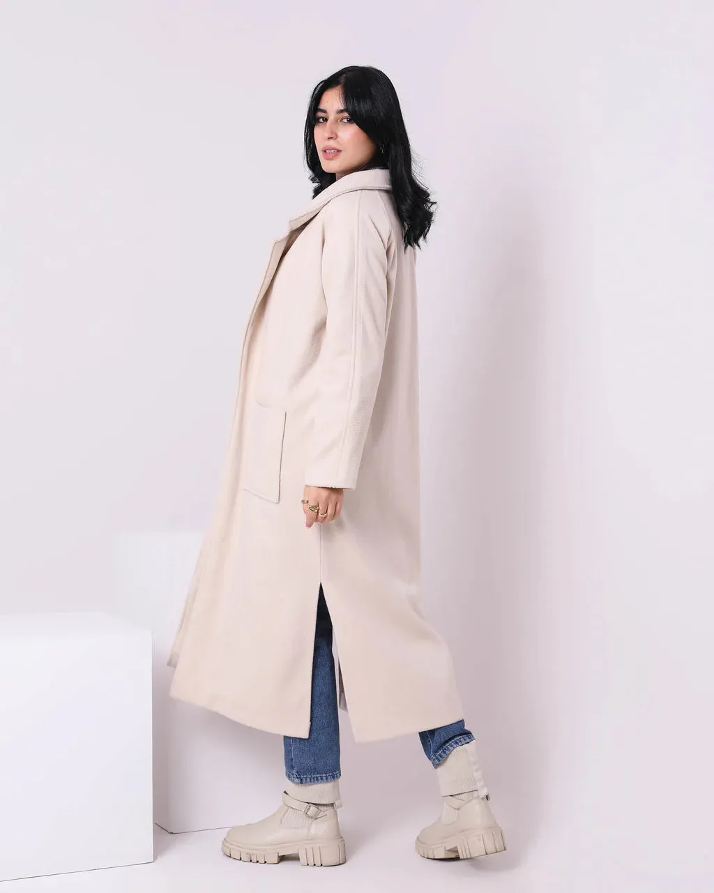 Belted Wool Coat (W710) - Just4Women