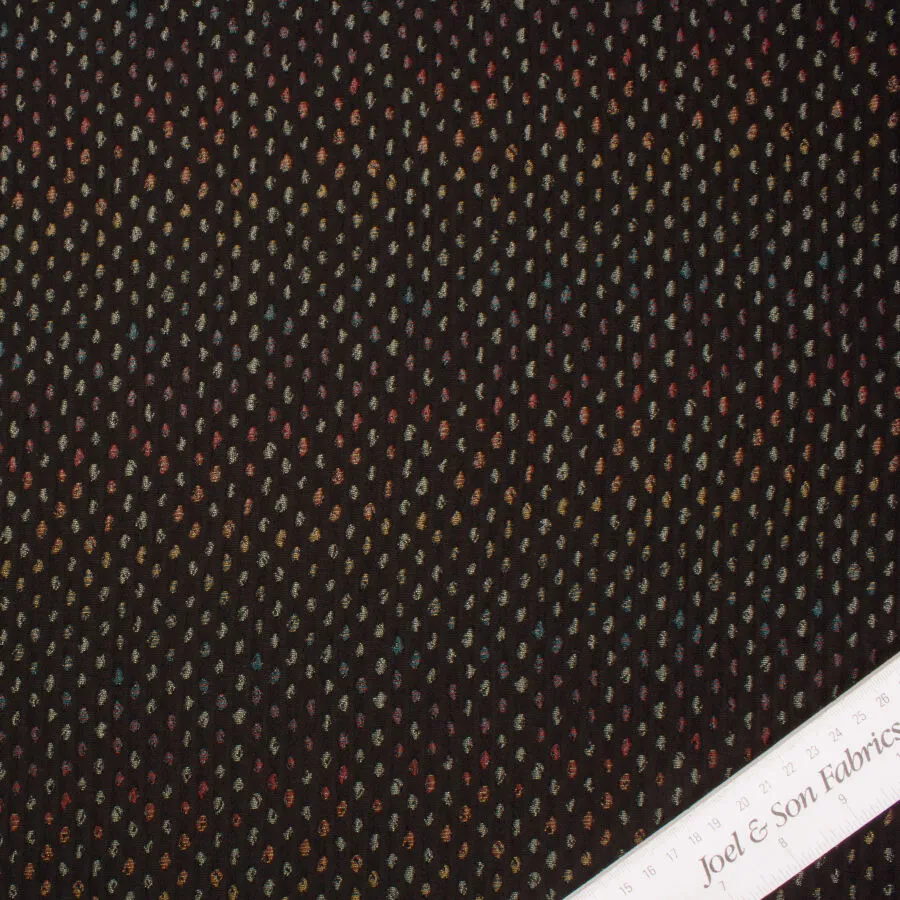 Black Lurex Jacquard Brocade