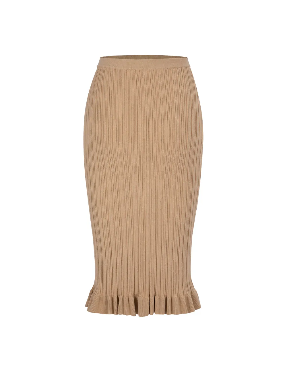 BORA AKSU Designer Stretch Yarn Knitted Pencil Skirt