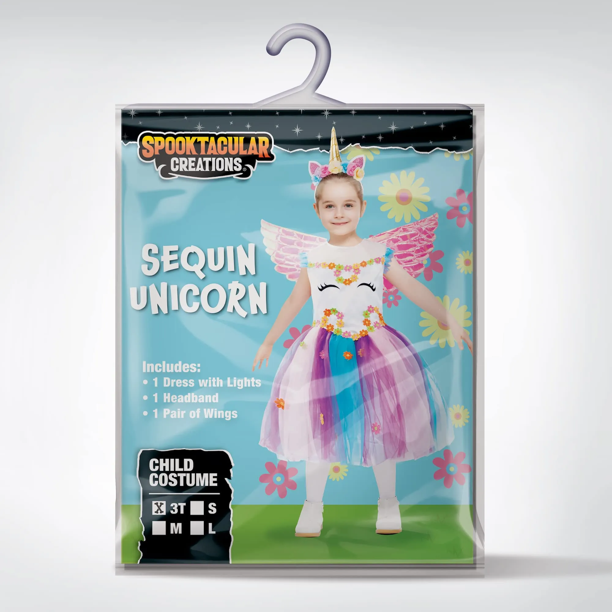 Child Girl unicorn Sequin Light up costume