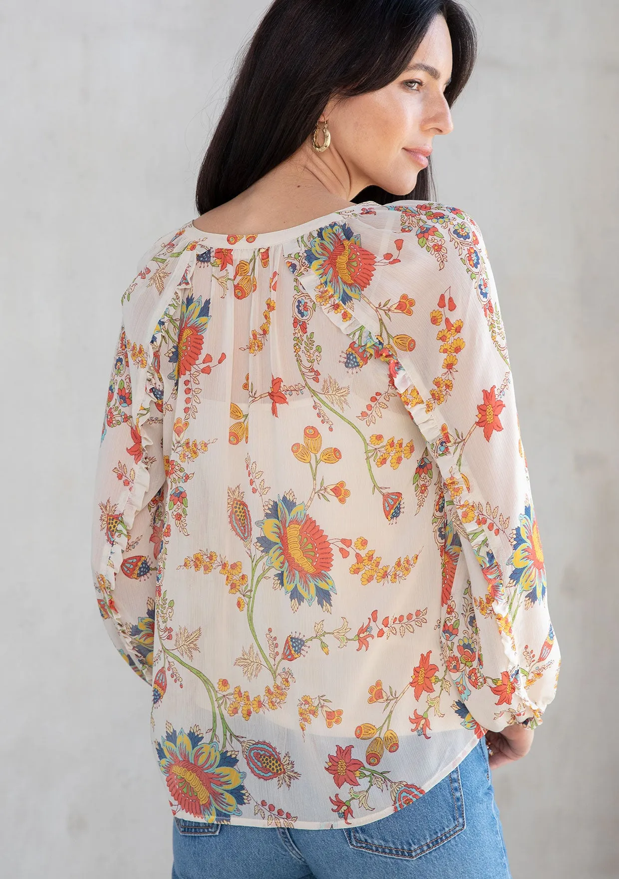 Coriander Chiffon Blouse