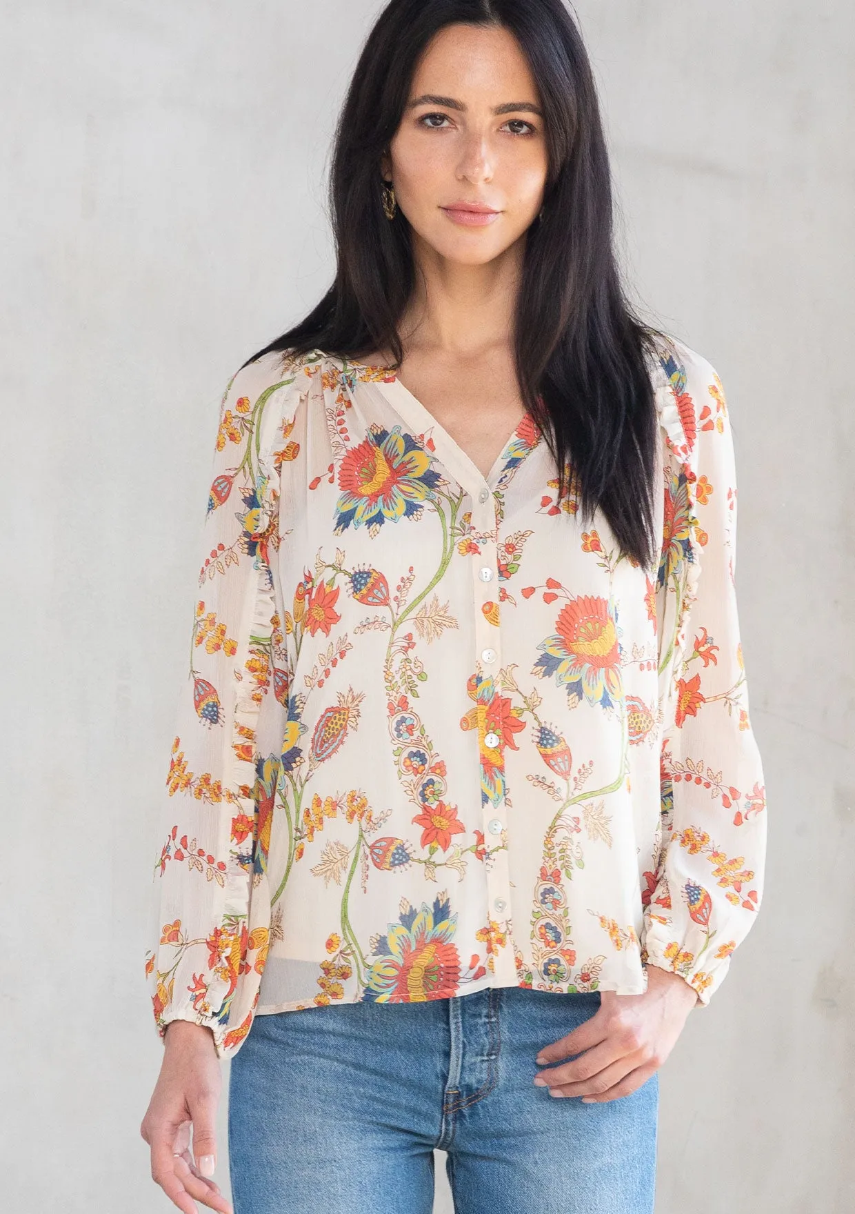 Coriander Chiffon Blouse