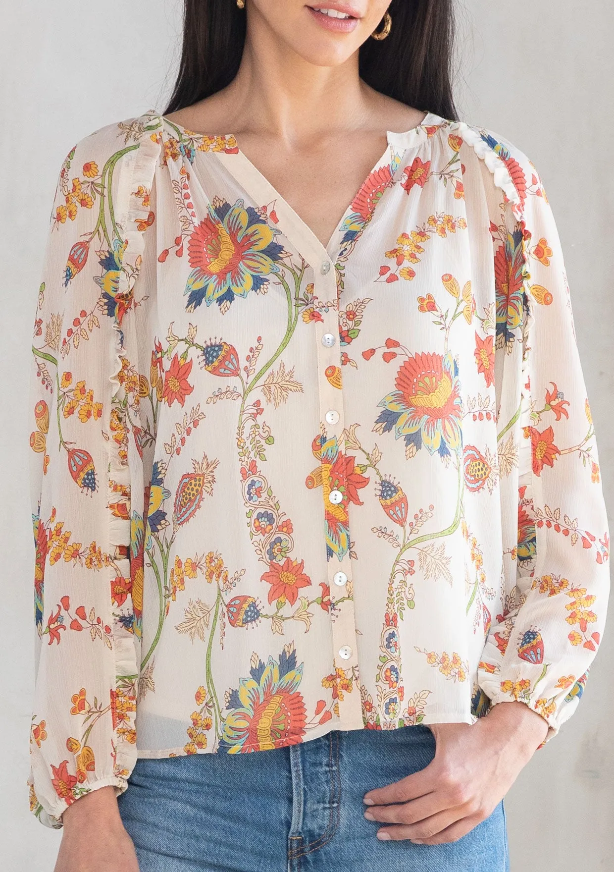 Coriander Chiffon Blouse