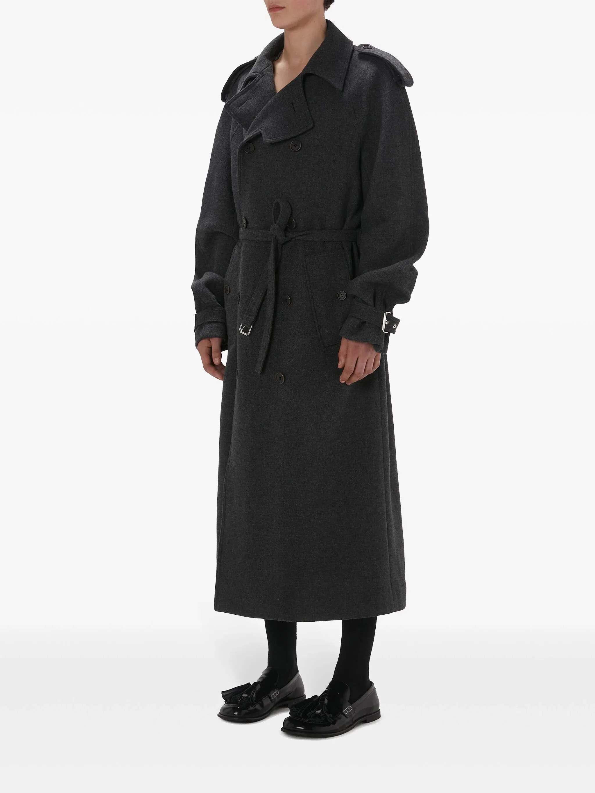 Double-Breasted Wool-Blend Coat