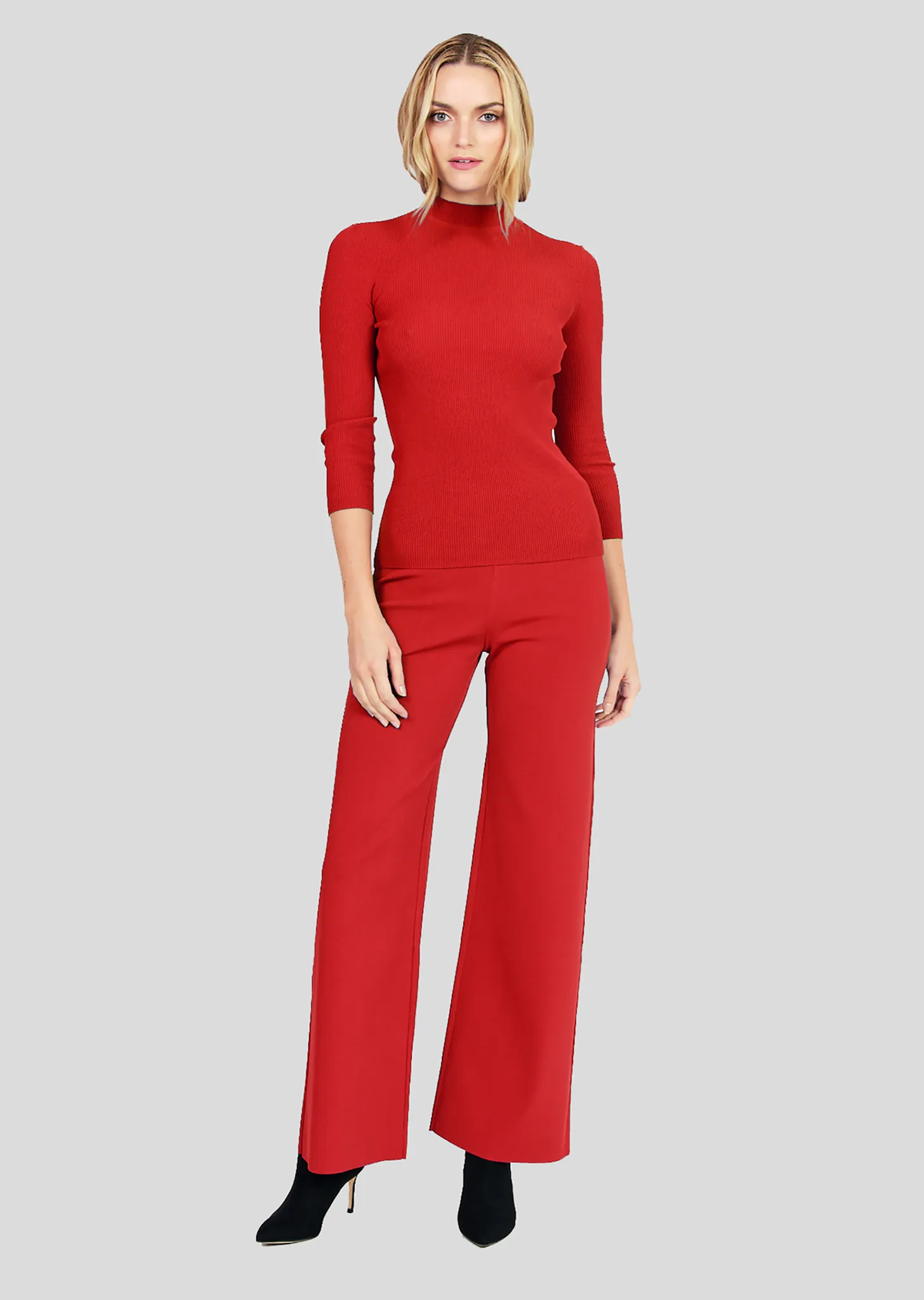 Ellie - Yoke Waist, Wide Leg Pant