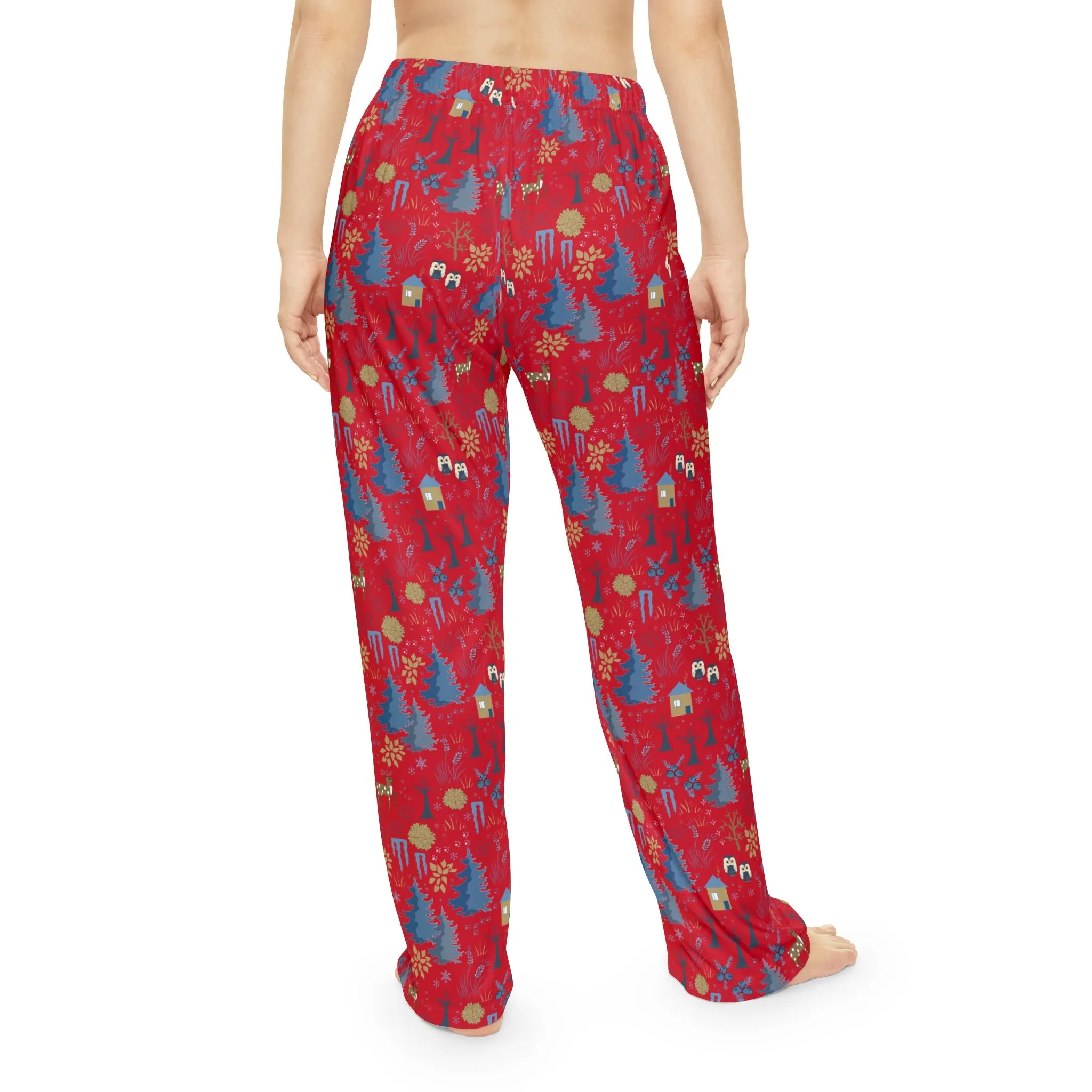 Festive Holiday Pajama Pants : Cozy Winter Loungewear in Red for All Sizes XS-4XL