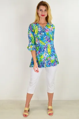 Fly Away Feather Tunic Top