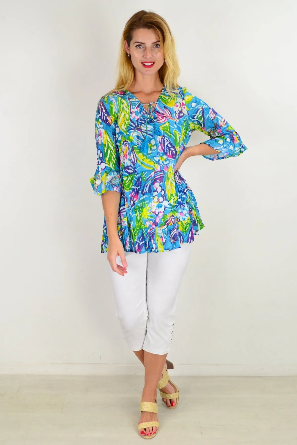 Fly Away Feather Tunic Top