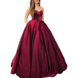 Funki Buys | Dresses | Women's Elegant Long Full Satin Gown