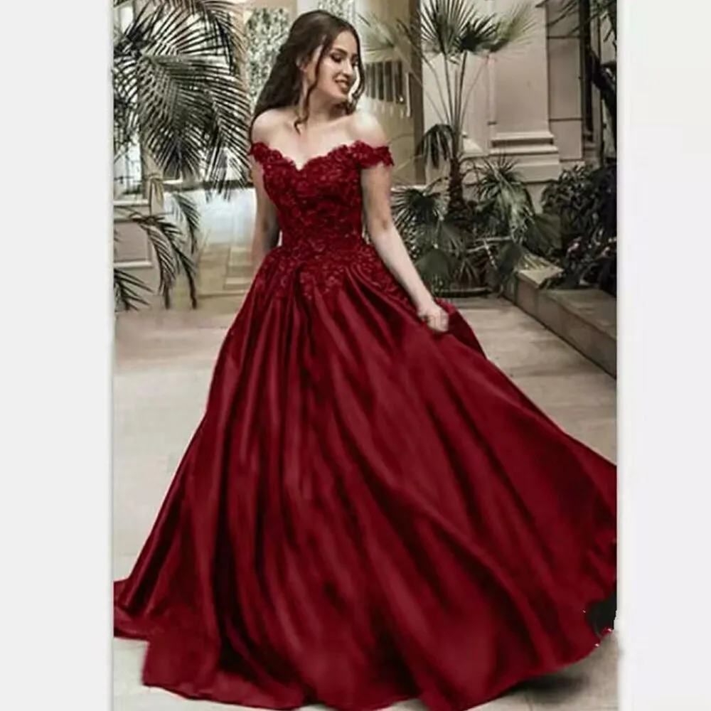 Funki Buys | Dresses | Women's Elegant Long Satin Ball Gown