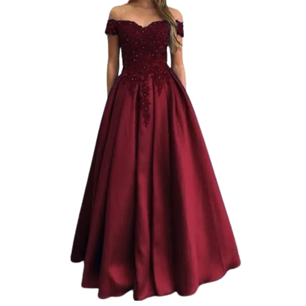 Funki Buys | Dresses | Women's Elegant Long Satin Ball Gown