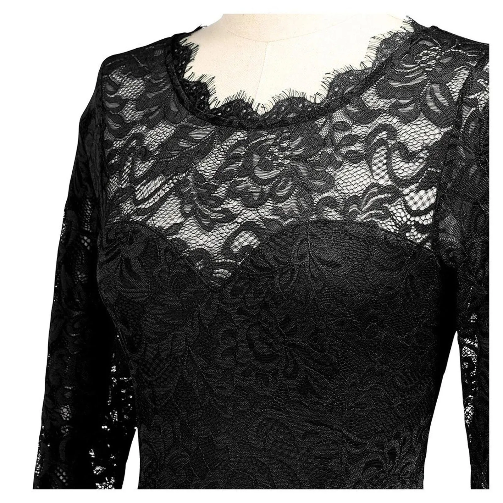 Funki Buys | Dresses | Women's Lace Overlay Long Ball Dress