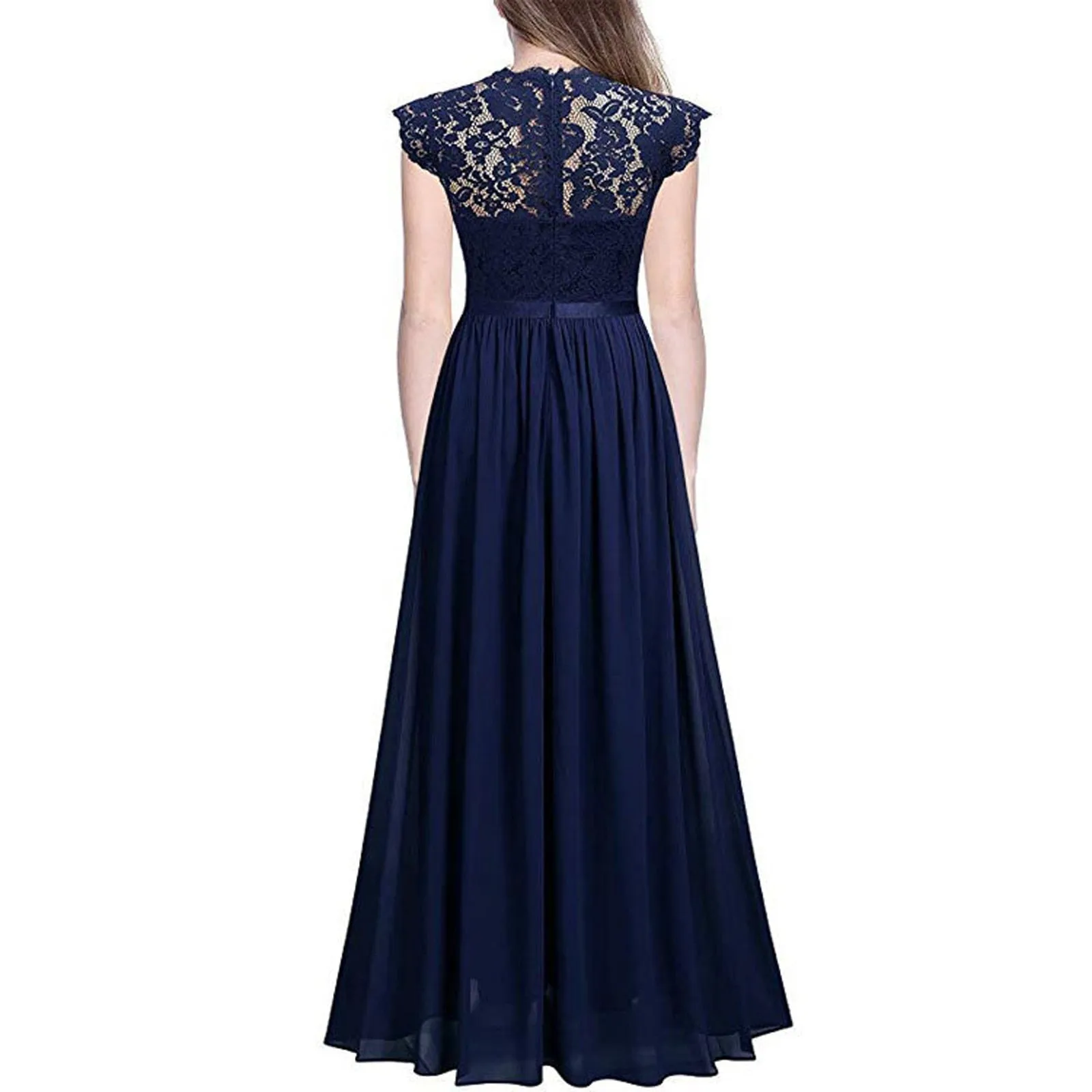 Funki Buys | Dresses | Women's Long Floral Lace Evening Dress