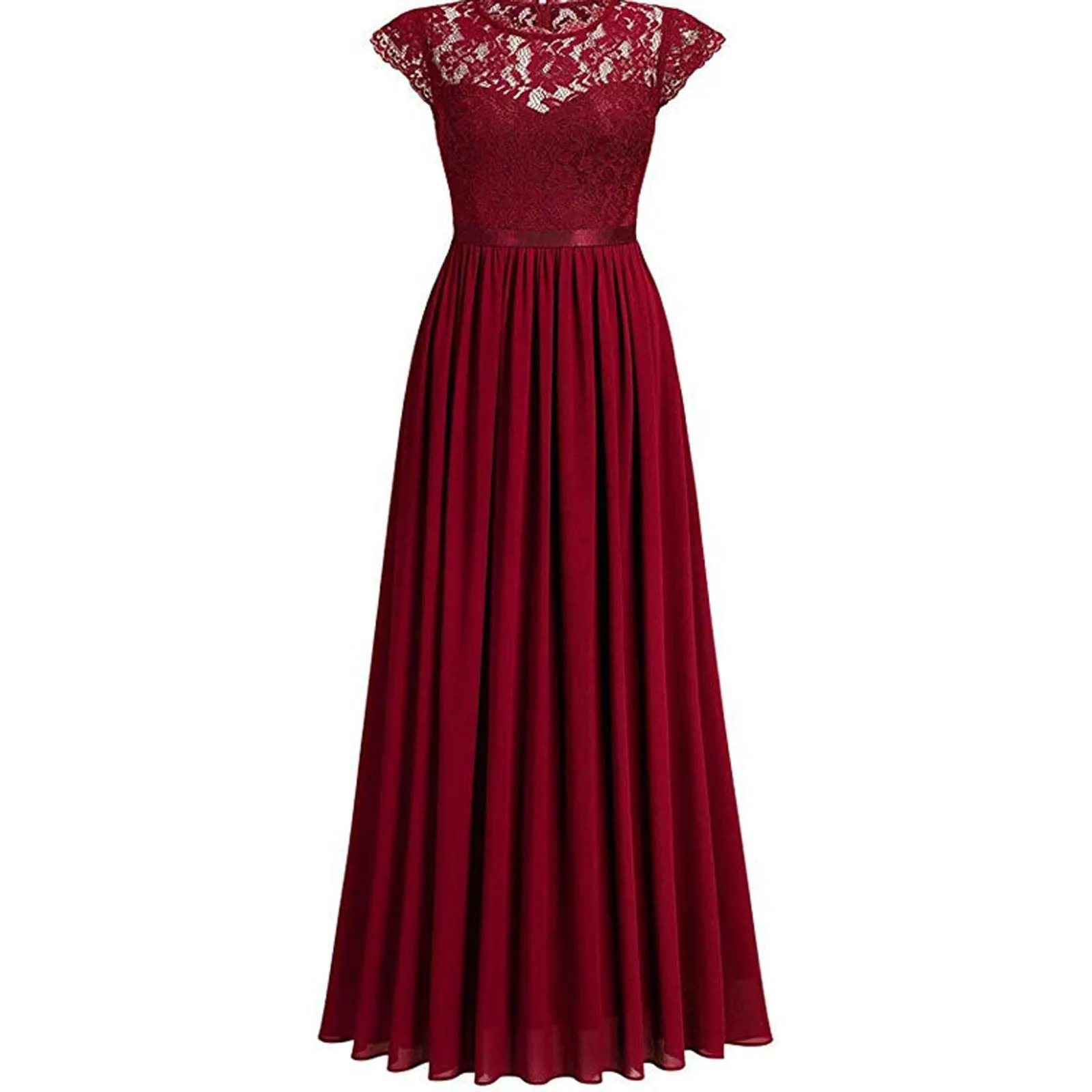 Funki Buys | Dresses | Women's Long Floral Lace Evening Dress