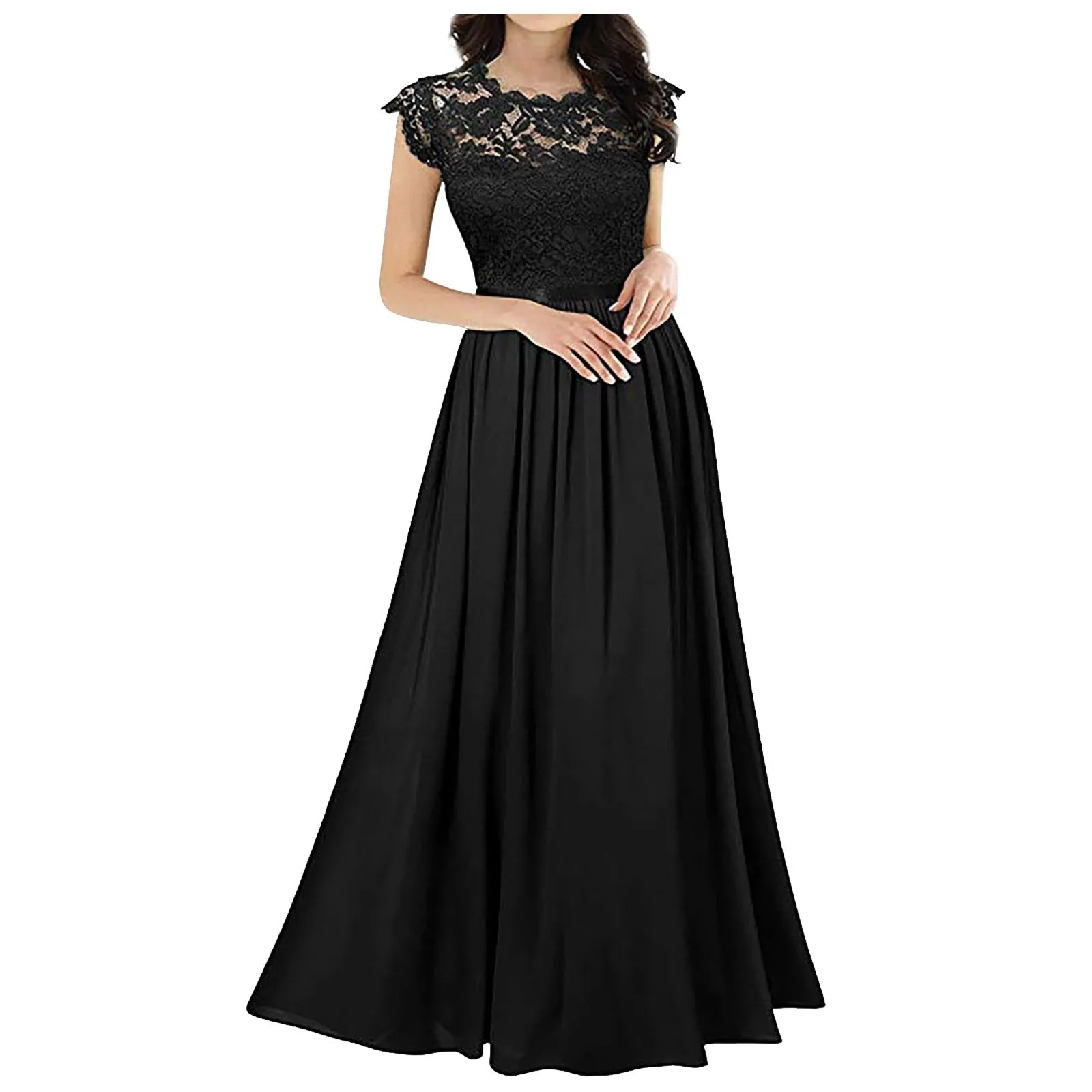 Funki Buys | Dresses | Women's Long Floral Lace Evening Dress