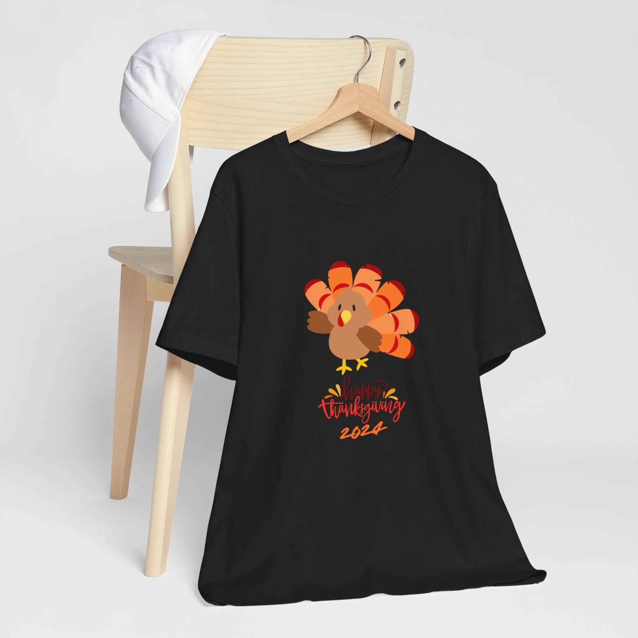 Happy Thanksgiving 2024 Turkey T-Shirt | Family Matching Holiday Tee | Cute Friendsgiving Outfit