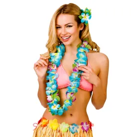 Hawaiian Deluxe Lei Blue Flower