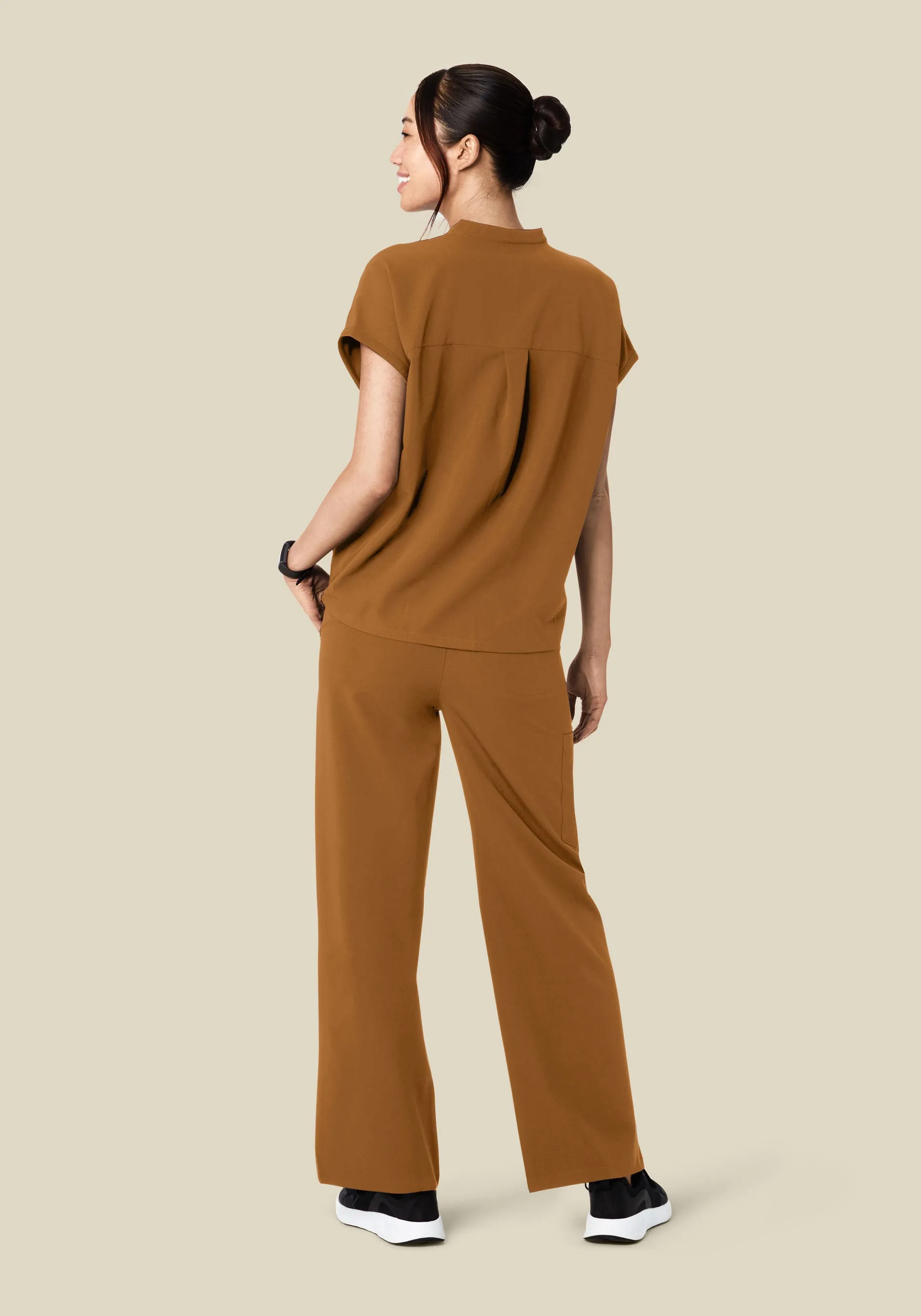 High Waisted Wide Leg Camel