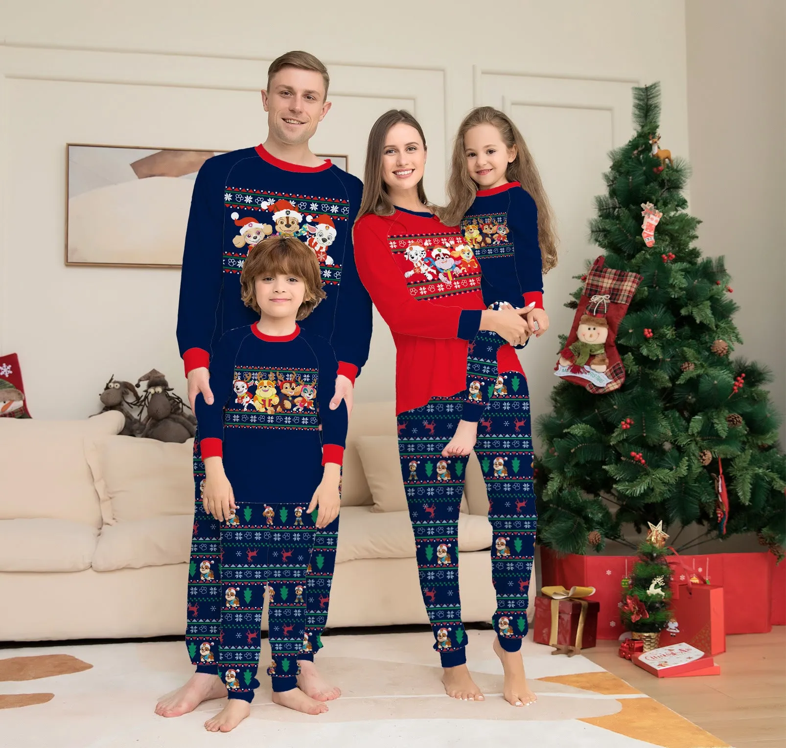 Holiday Matching Family Holidays Lounging Set - Mom, Dad, Kids, Dog