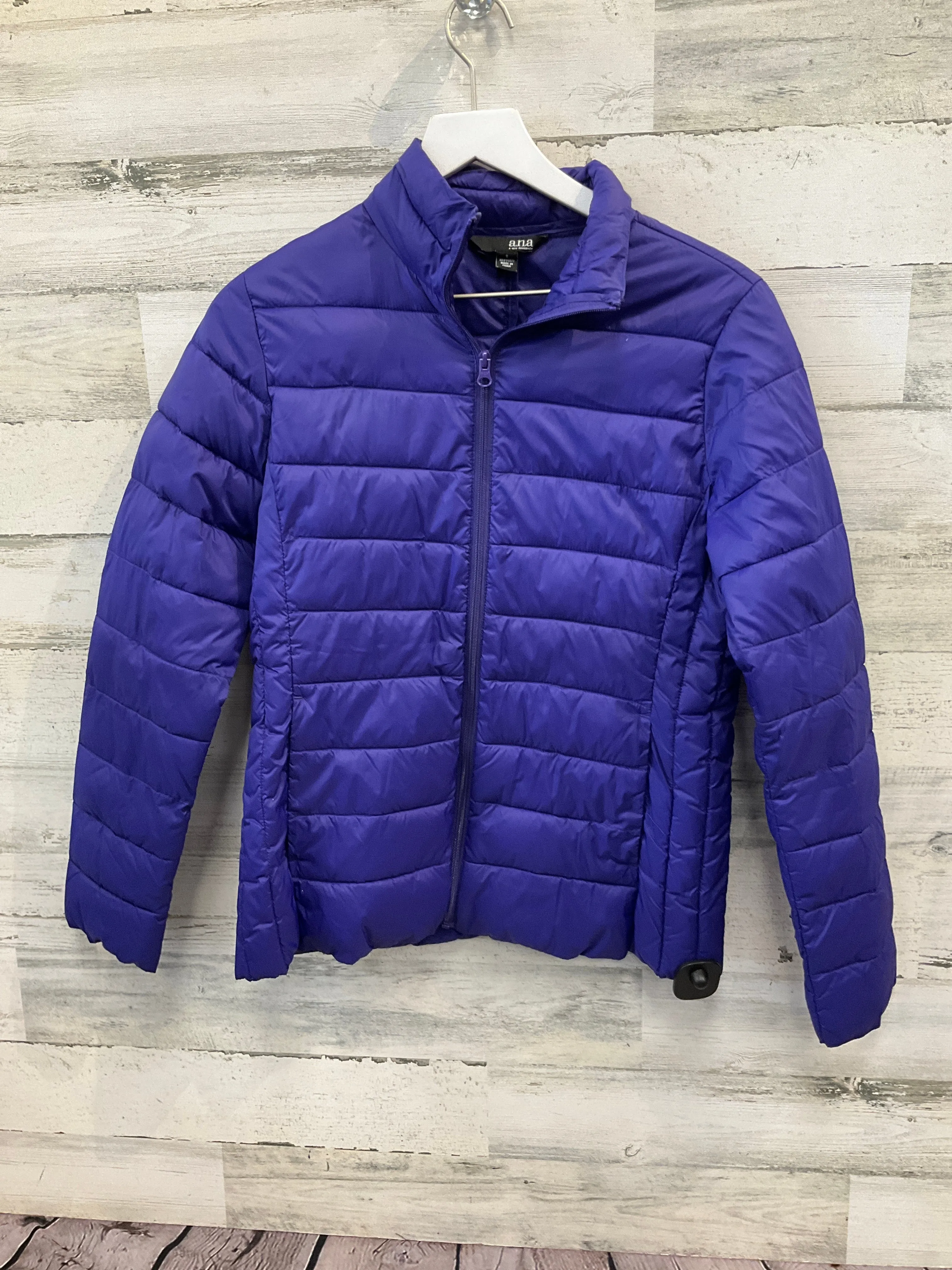 Jacket Puffer & Quilted By Ana In Purple, Size: S