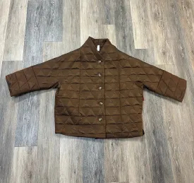 Jacket Puffer & Quilted By Marla Wynne In Brown, Size:L