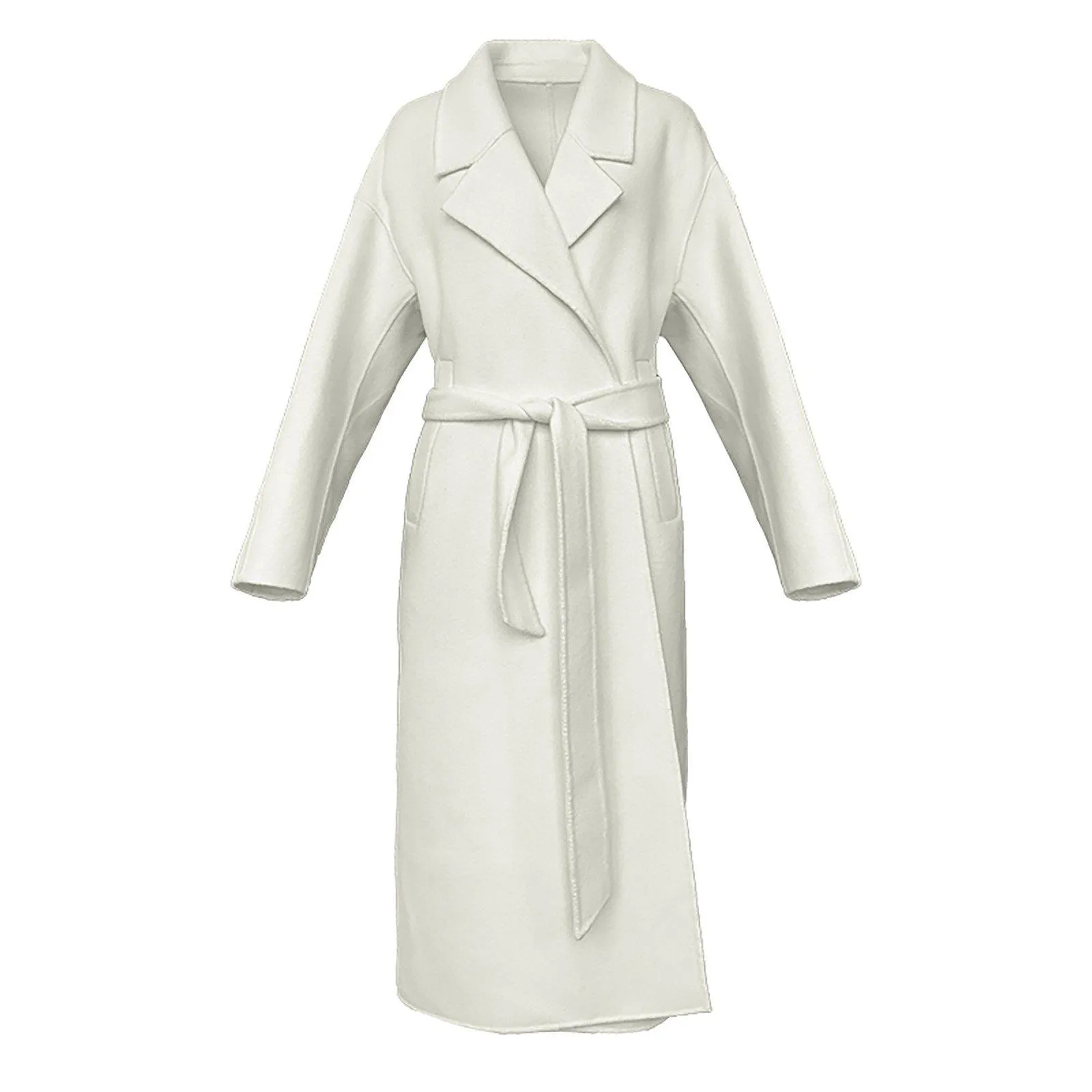 Jane Belted Double Face Wool Long Coat