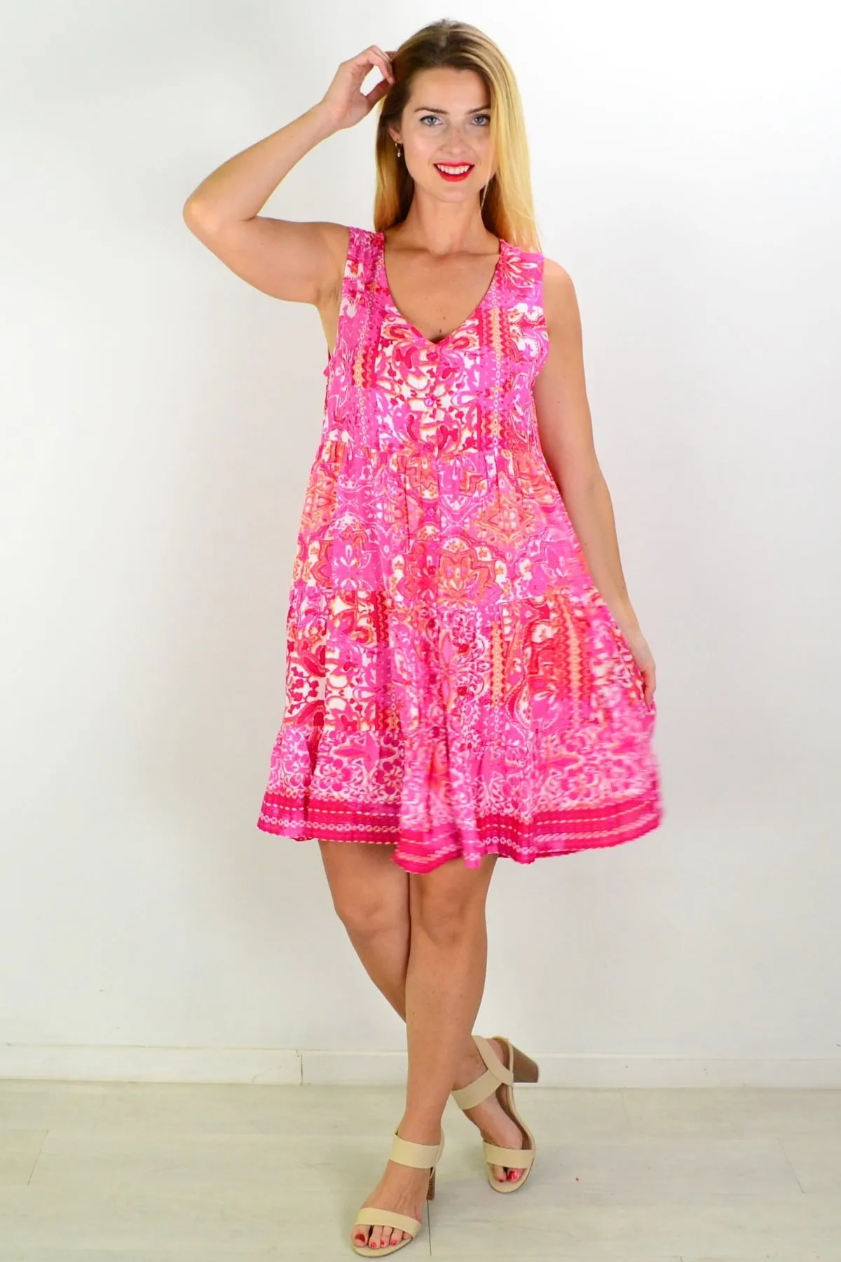 Kotor Tiered Tunic Dress