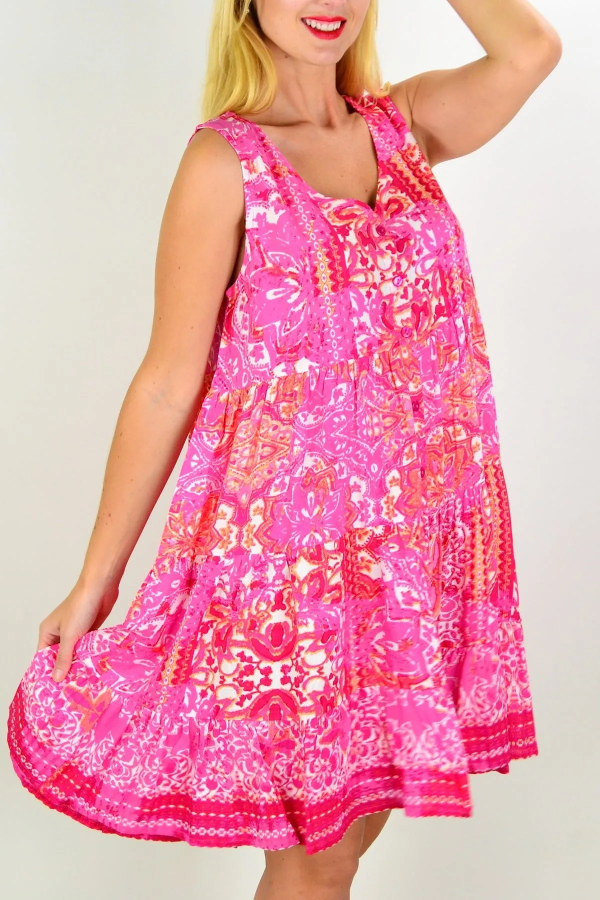 Kotor Tiered Tunic Dress