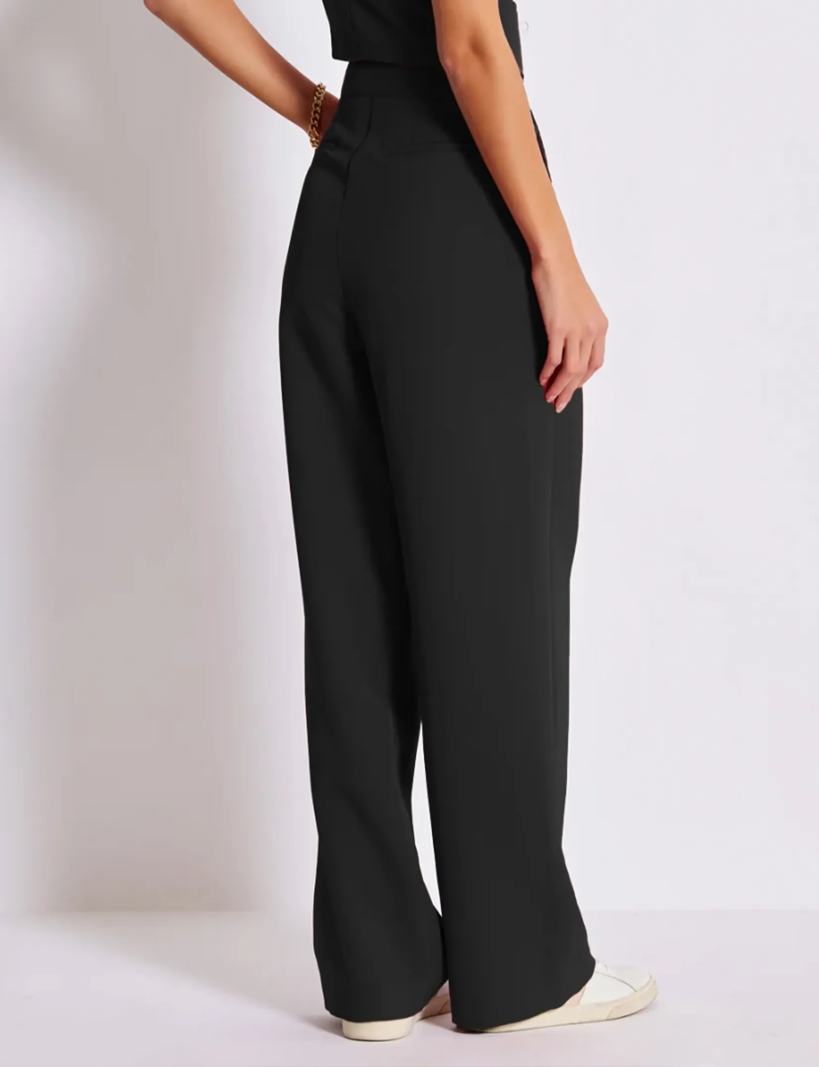 Madison Pleated Pant, Black