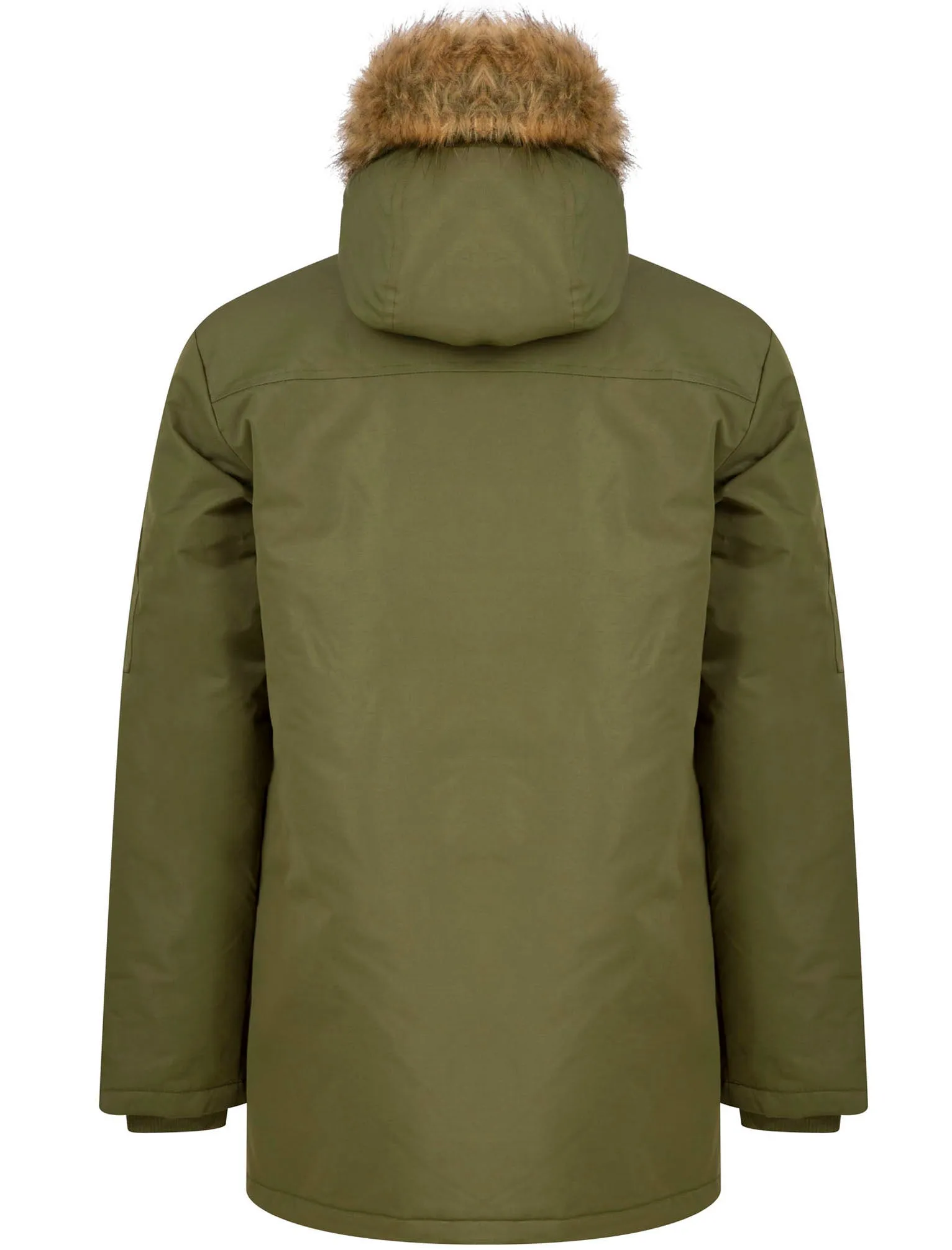 Pahana Taslon Parka Coat with Faux Fur Trim Hood in Ivy Green - Tokyo Laundry