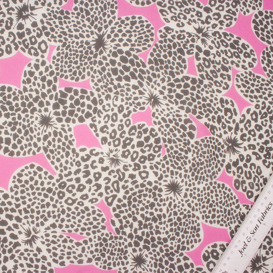 Pink/Monochrome Printed Silk Georgette