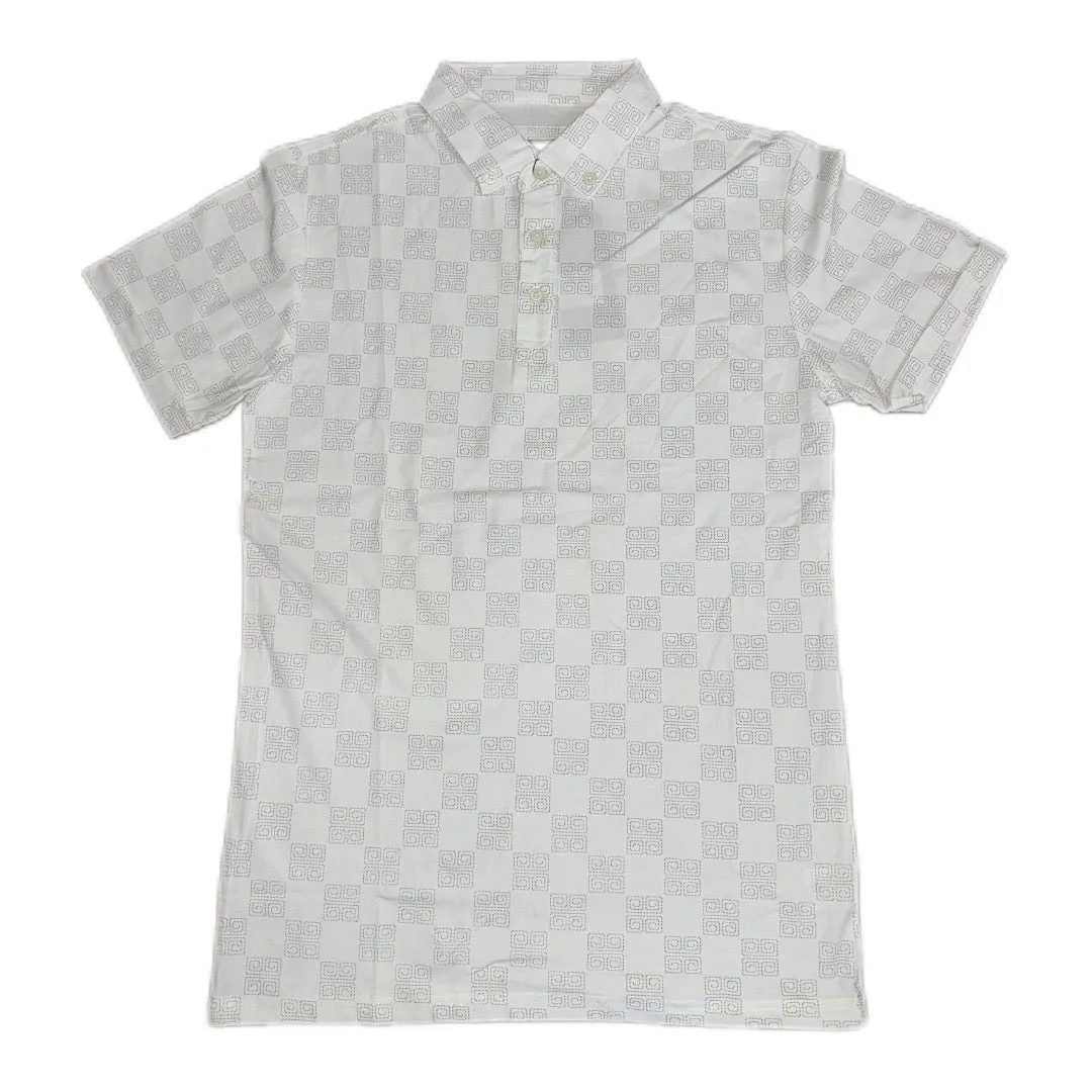 Pique Polo - White