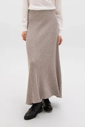 Ribbed Cashmere Skirt