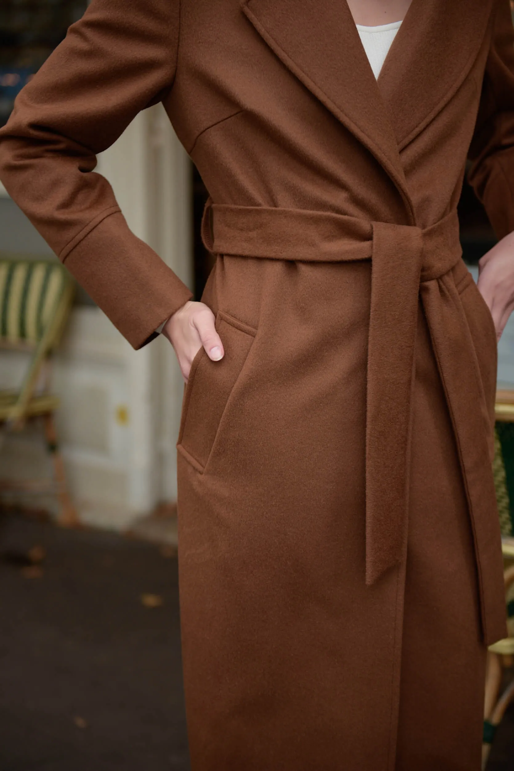 Sabina Cashmere Wool Coat