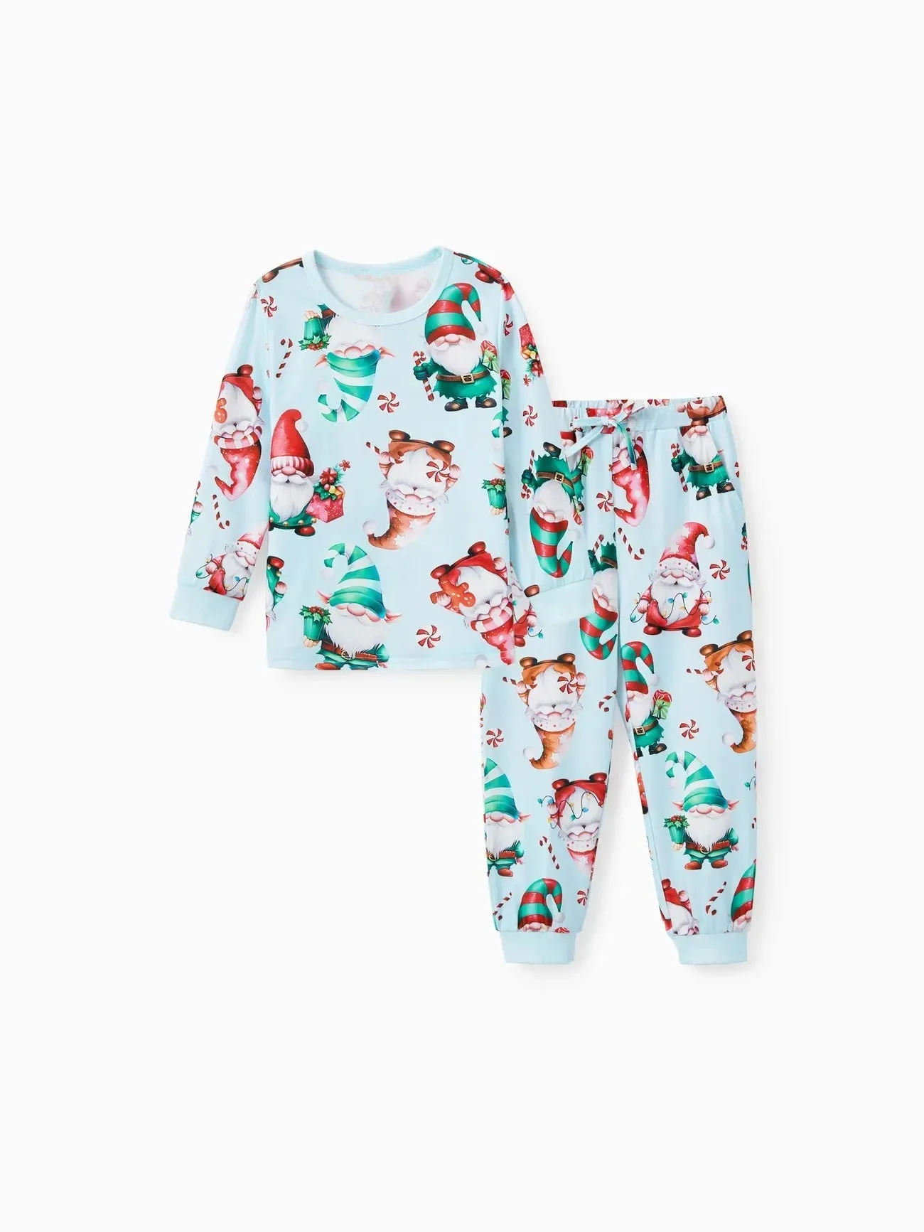 Santa And Reindeer Printed Family Matching Set