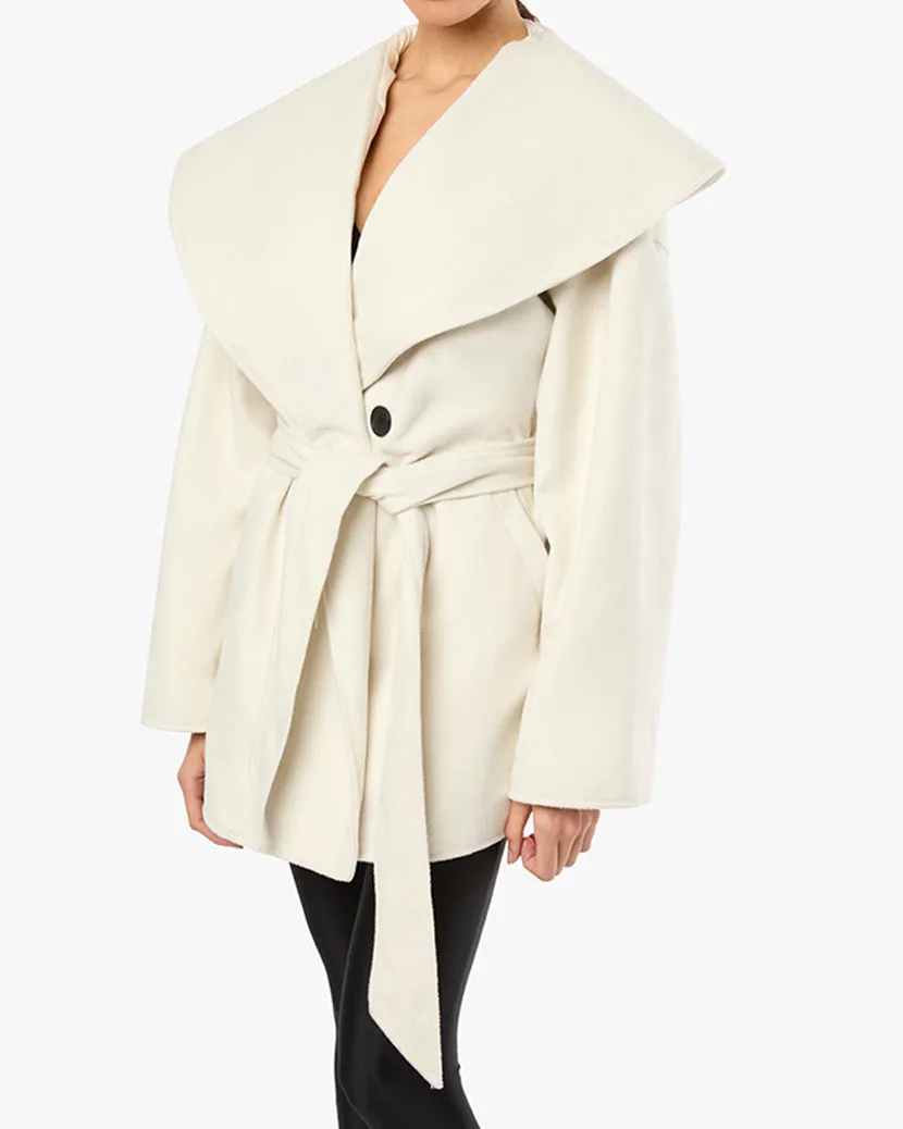 Shawl Collar Wool Coat