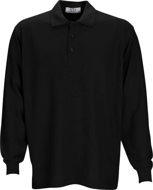 Vantage Long Sleeve Soft-Blend Double-Tuck Pique Polo