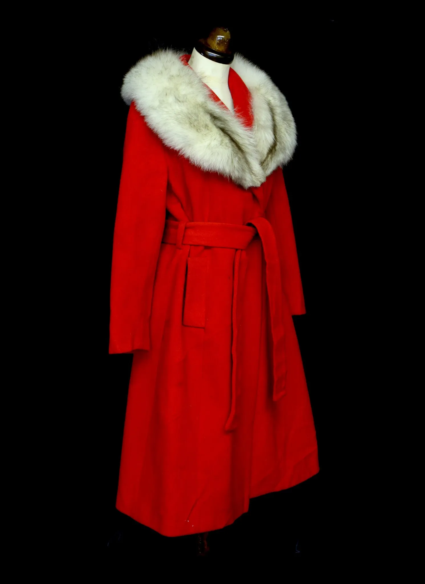 Vintage 1970s Red Wool Coat