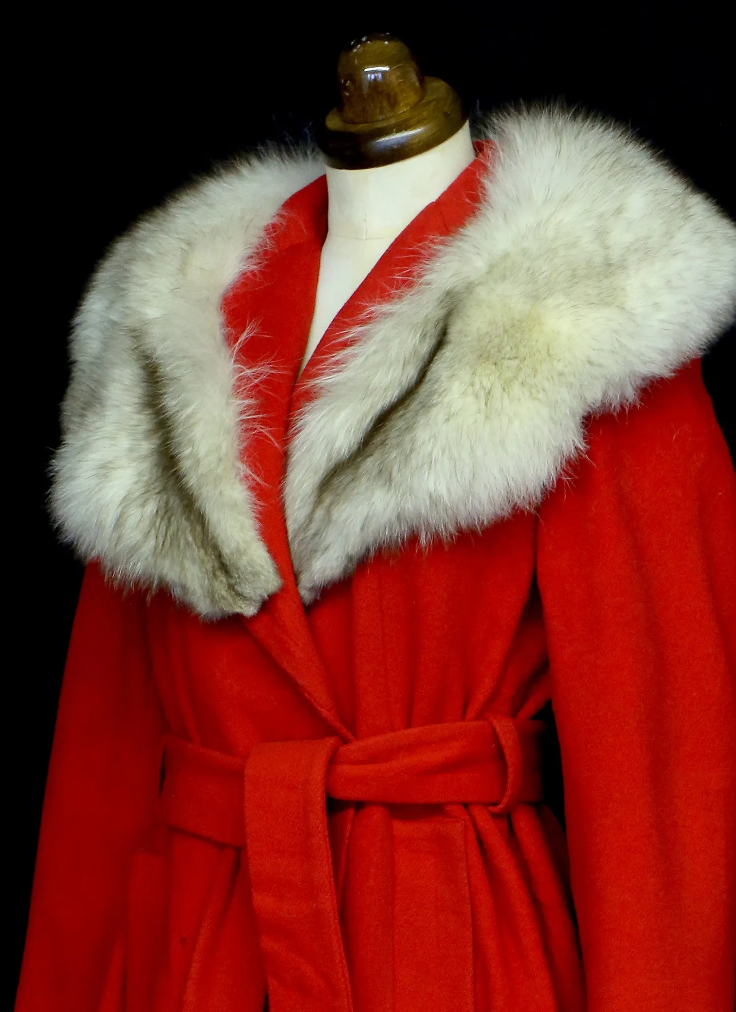 Vintage 1970s Red Wool Coat