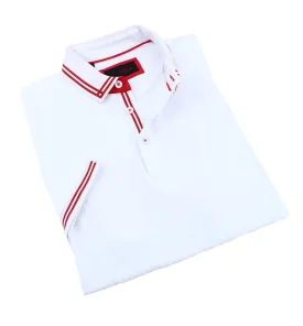 White Polo With Red Trim